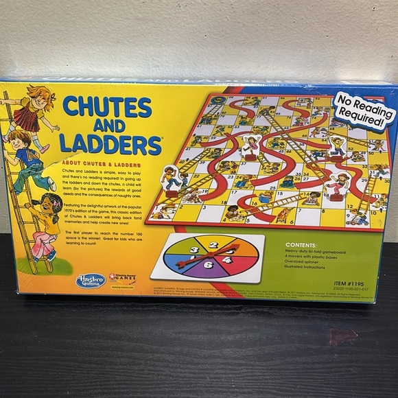 Hasbro Chutes and Ladders - Classic 70's Edition with Red and Blue - Picture 2 of 3